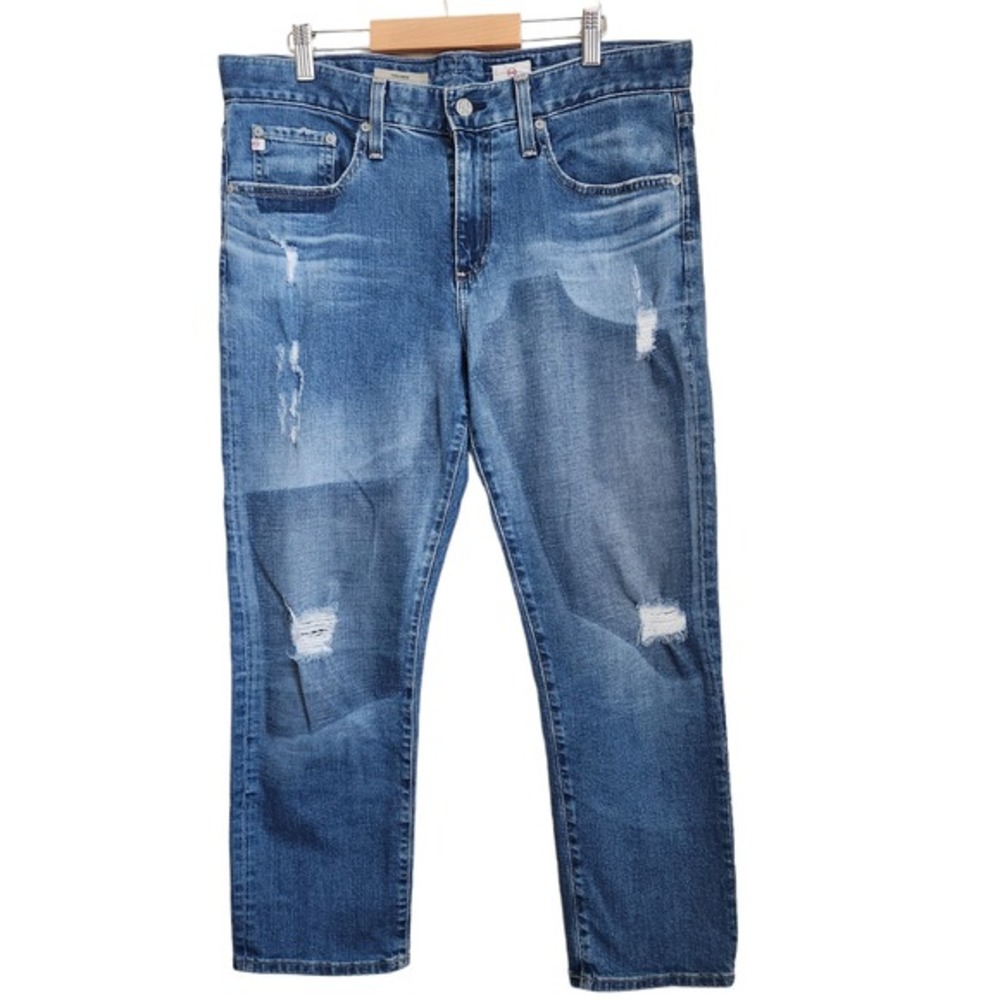 Ag Adriano Goldschmied The Drew Straight Leg Boyfriend Jeans Sz 29R 34x25"